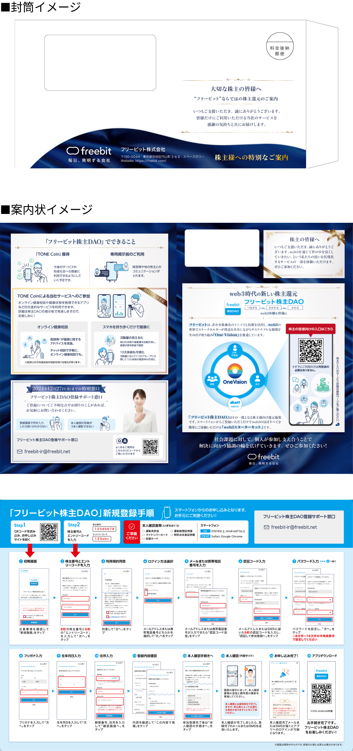 freebit株主DAO案内状